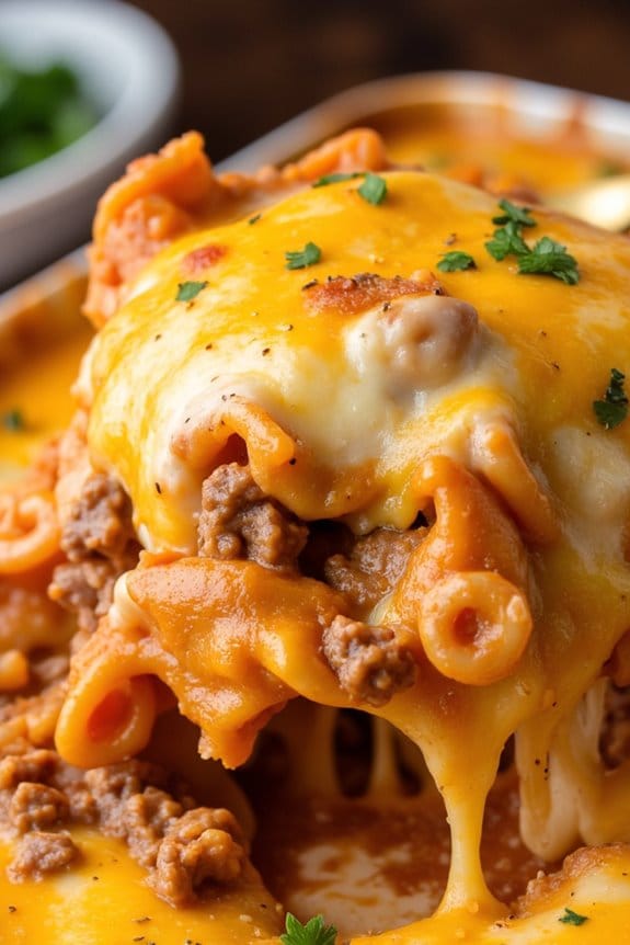 hearty beef and cheese casserole