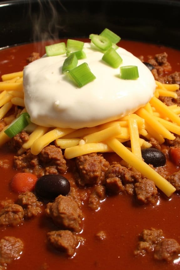 hearty crockpot beef chili