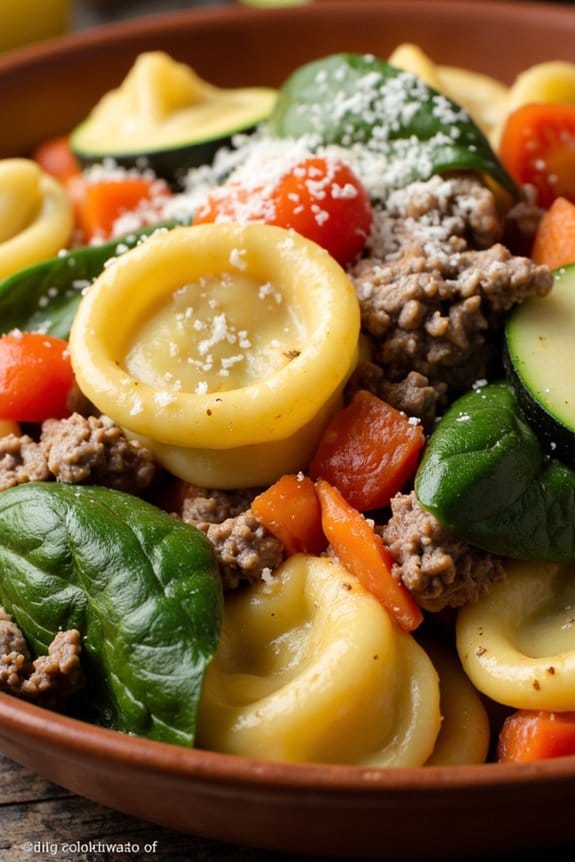 hearty crockpot tortellini dish