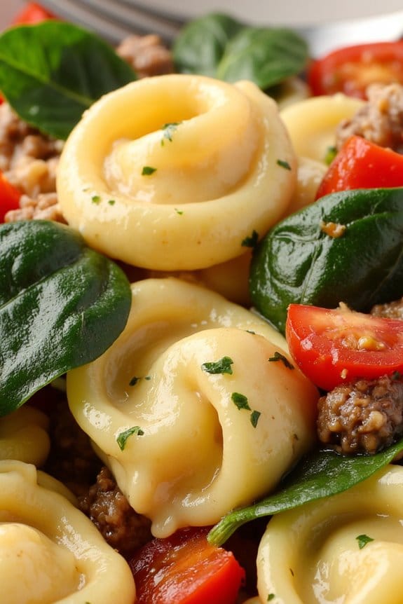 hearty garlic parmesan tortellini