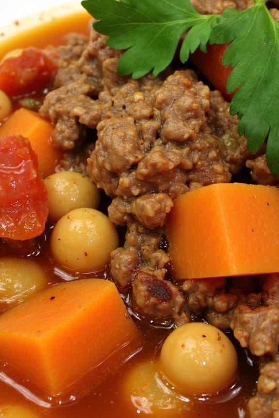 hearty lamb chickpea stew