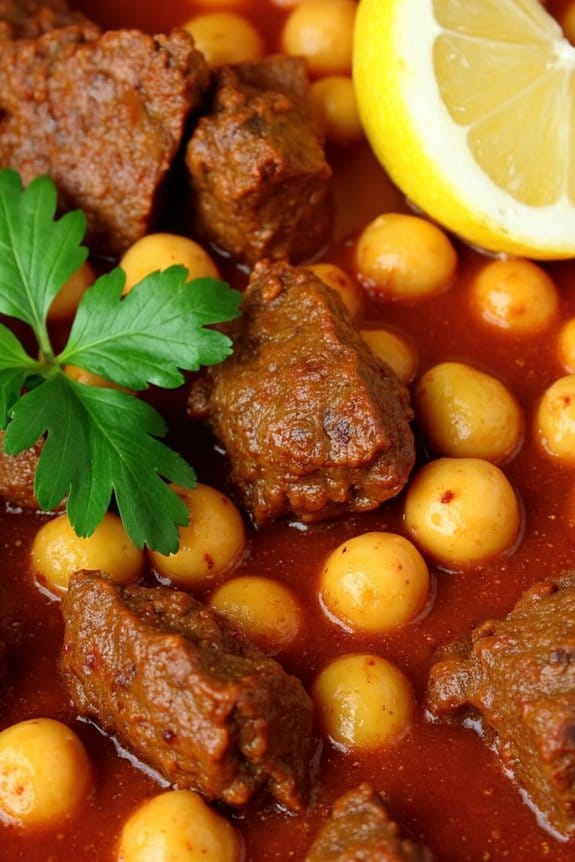 hearty lamb chickpea stew