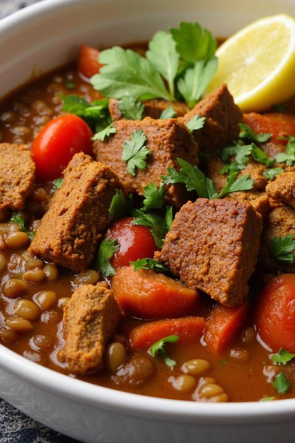 hearty lamb lentil stew