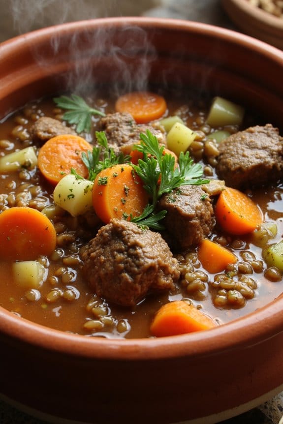 hearty lamb lentil stew