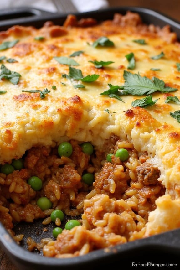 hearty lamb rice casserole