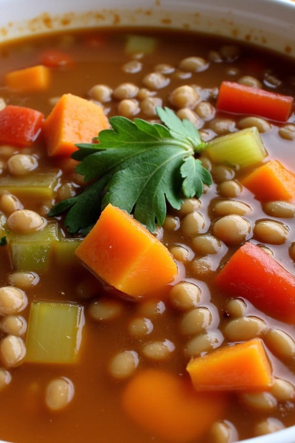 hearty nutritious lentil soup