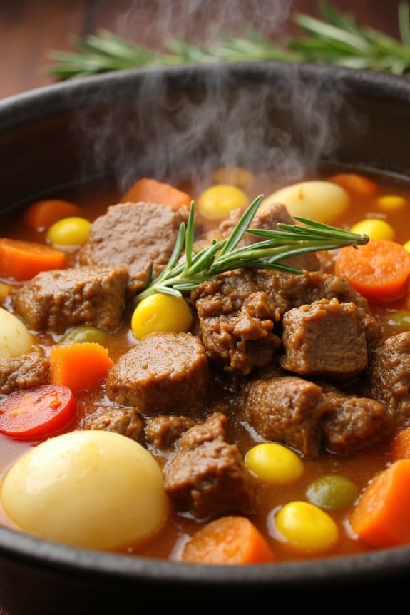 hearty slow cooked beef stew