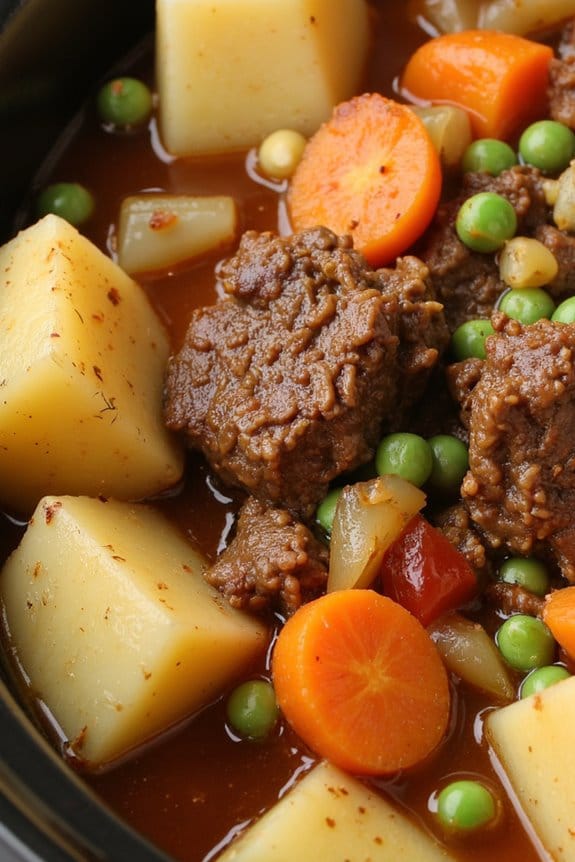 hearty slow cooked beef stew