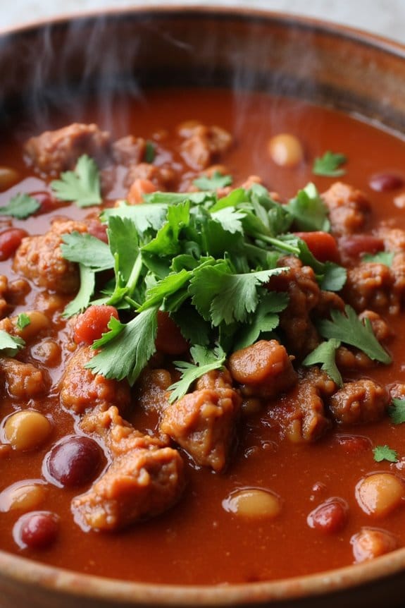 hearty slow cooked chili recipe