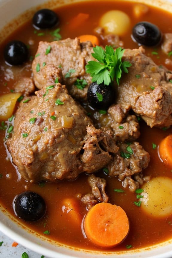 hearty slow cooked lamb stew