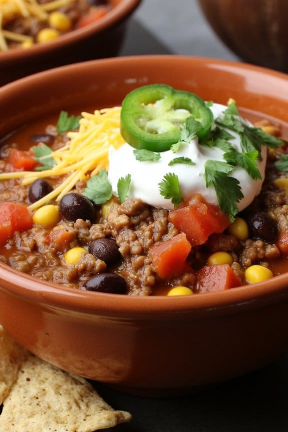 hearty taco soup recipe