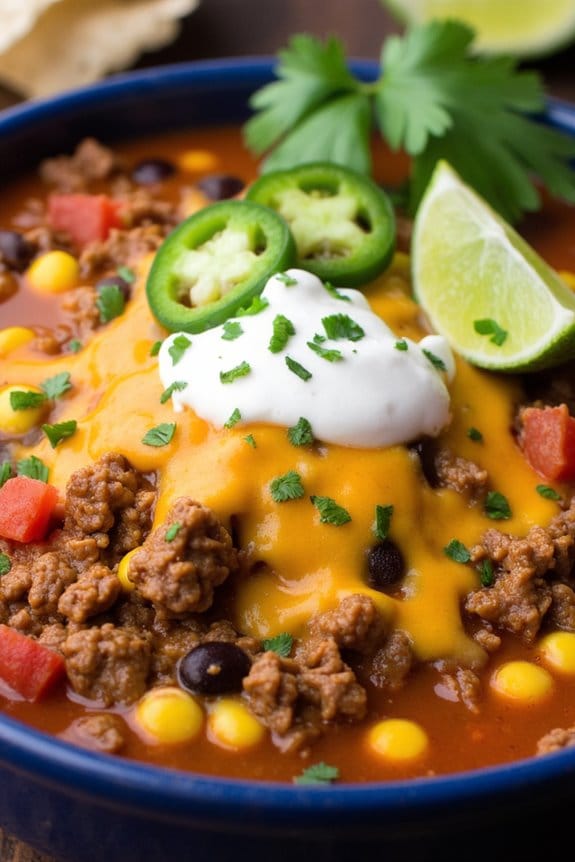 hearty taco soup recipe