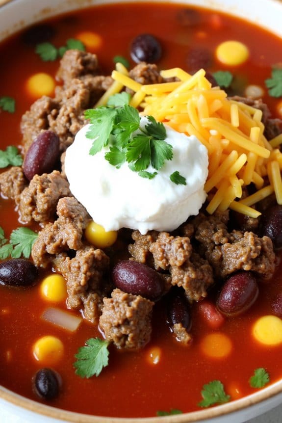 hearty tex mex beef soup