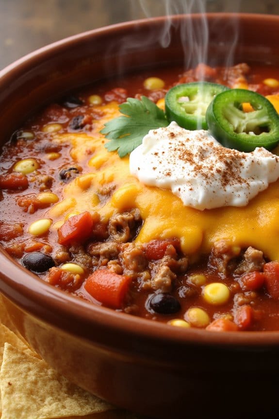 hearty tex mex enchilada soup