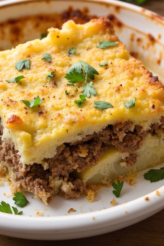 herb crusted lamb gratin recipe