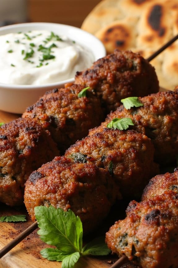 herb infused lamb kofta kebabs