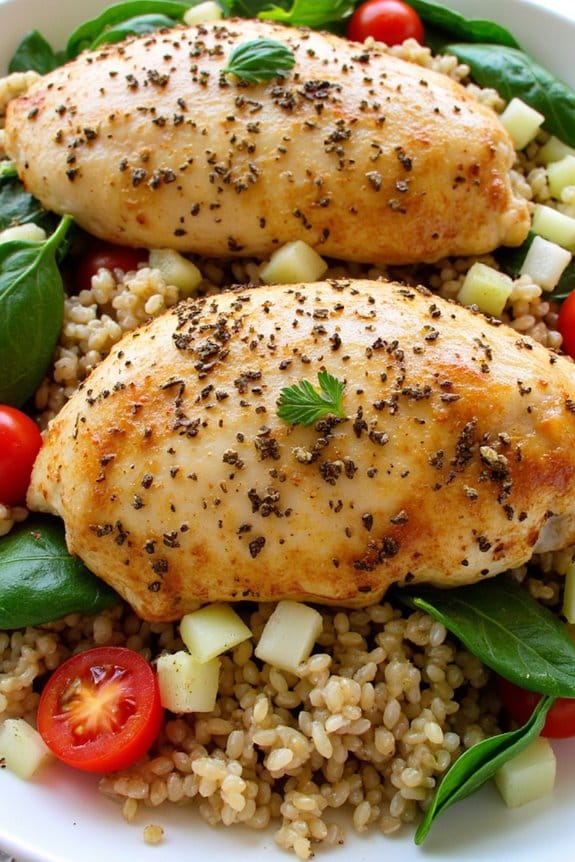 herbed chicken quinoa crockpot meal