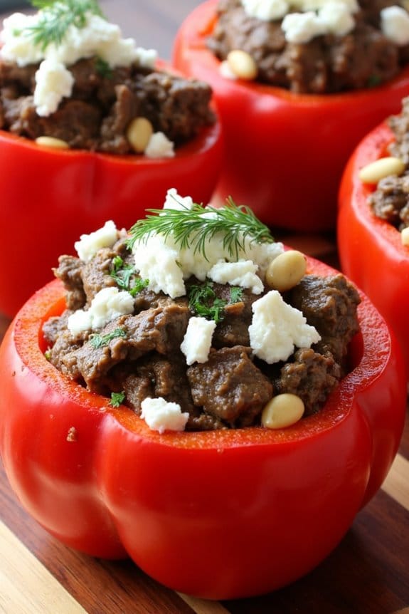 keto greek lamb peppers
