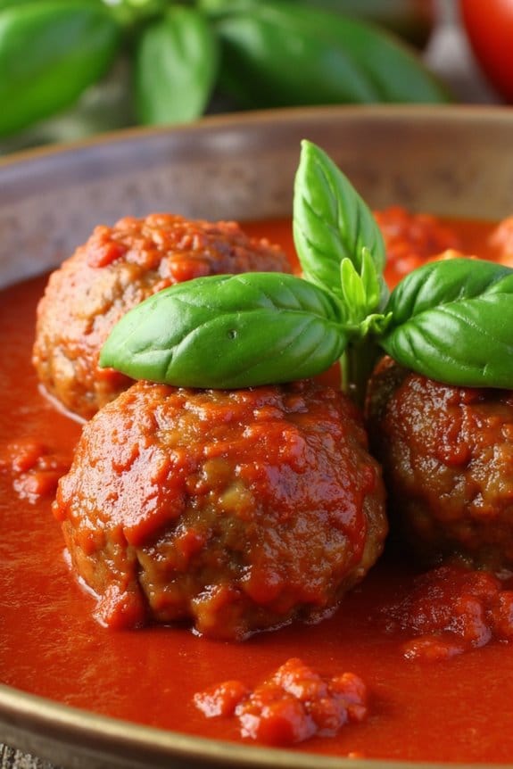 keto meatballs in sauce