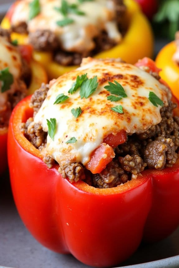 lamb and quinoa stuffed peppers