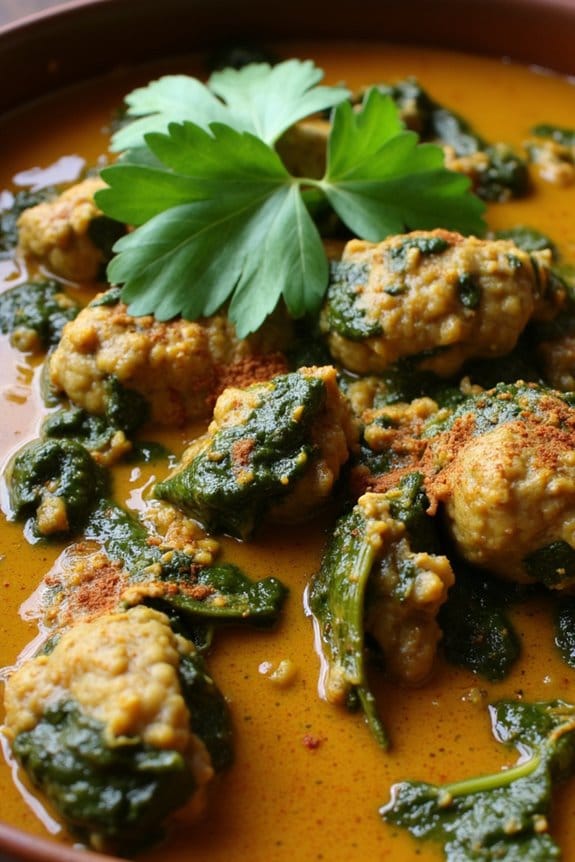 lamb and spinach curry
