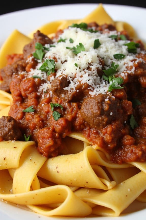 lamb bolognese with pappardelle
