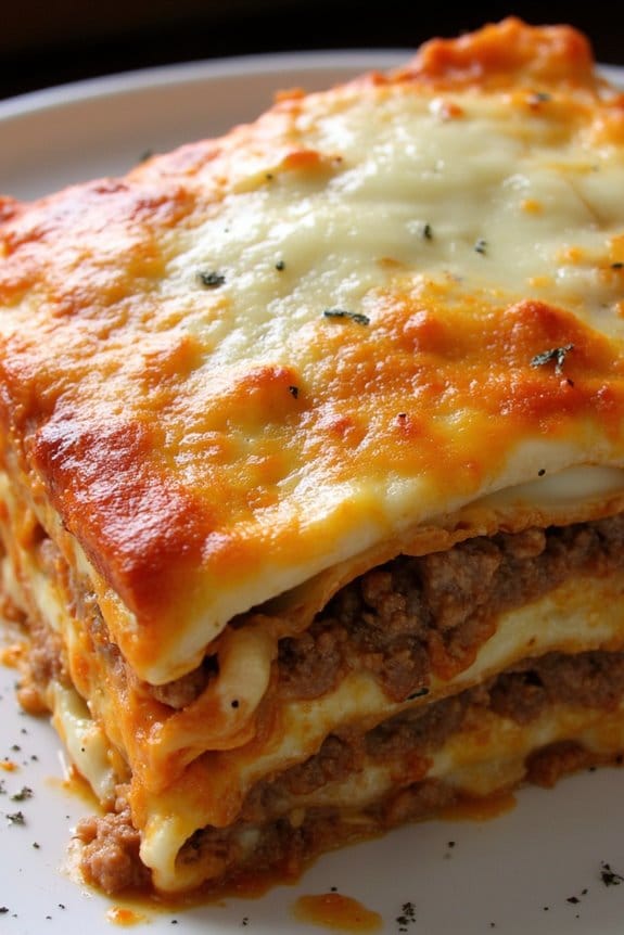 lamb lasagna with bechamel