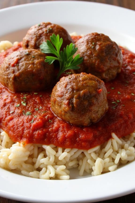 lamb meatballs in tomato sauce