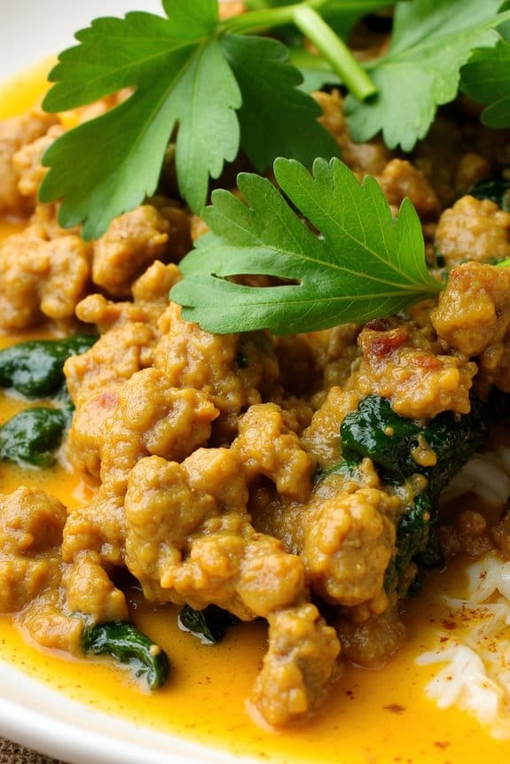 lamb spinach keto curry recipe