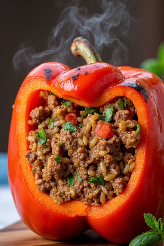 lamb stuffed bell peppers