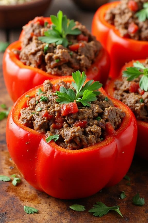 lamb stuffed bell peppers recipe