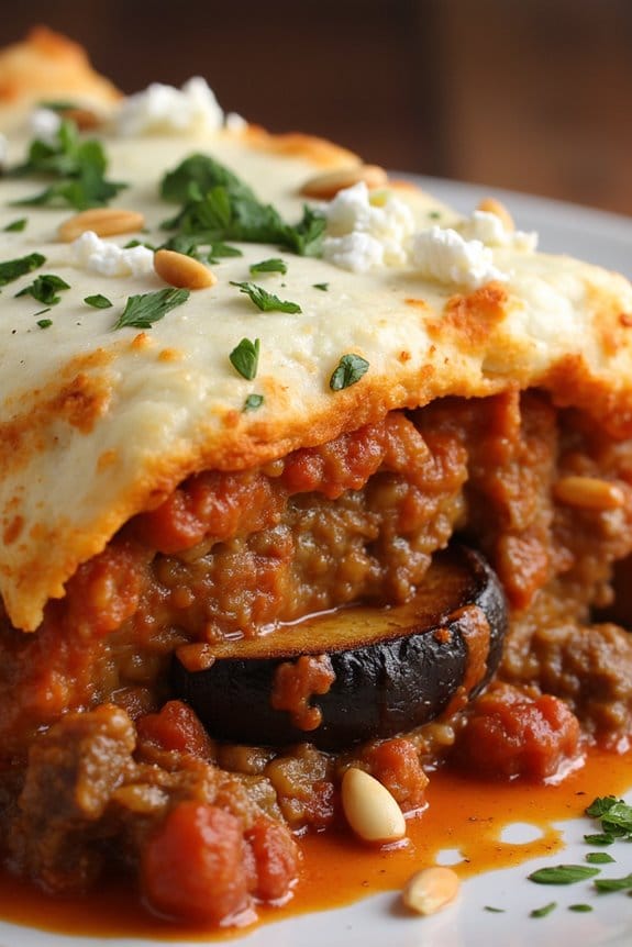 layered savory lebanese moussaka