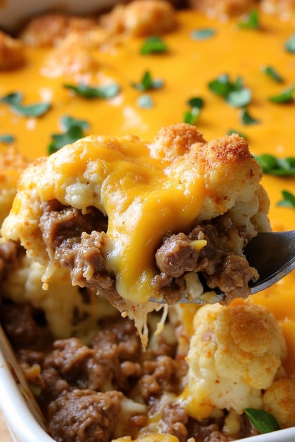 low carb beef cauliflower casserole