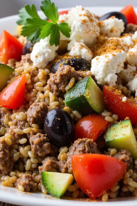 mediterranean beef quinoa crockpot dish
