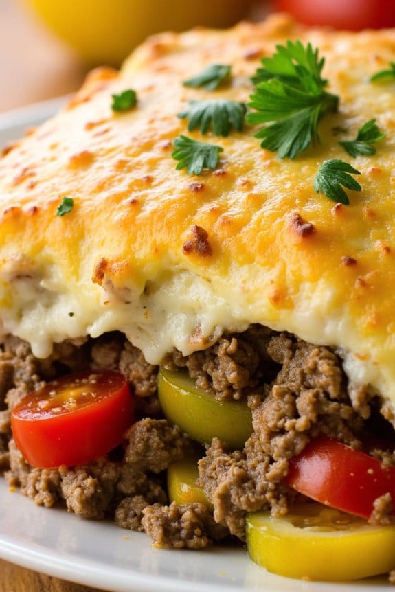 mediterranean ground lamb casserole