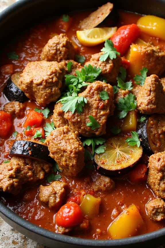 mediterranean lamb eggplant stew