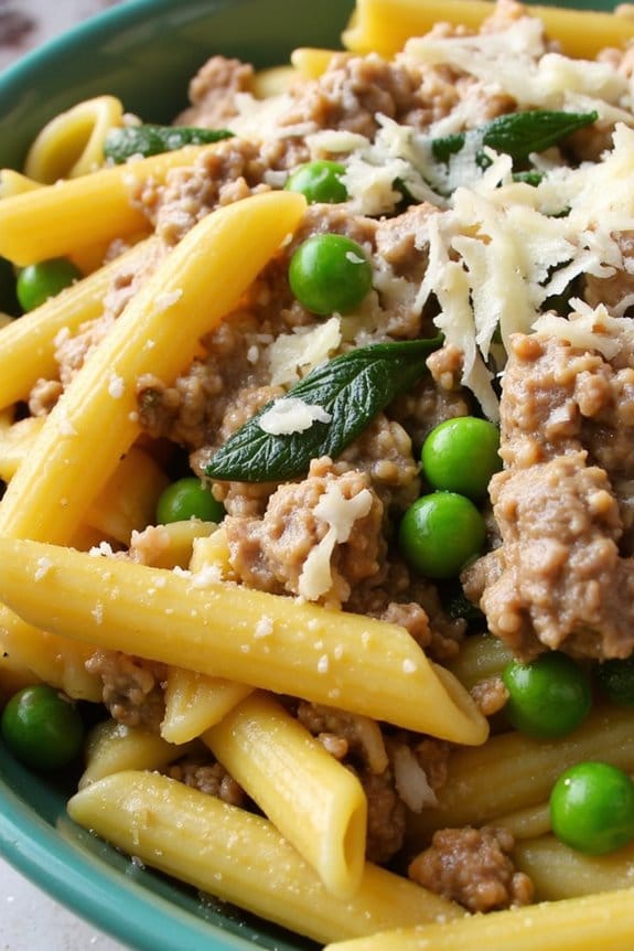 minty lamb pasta delight