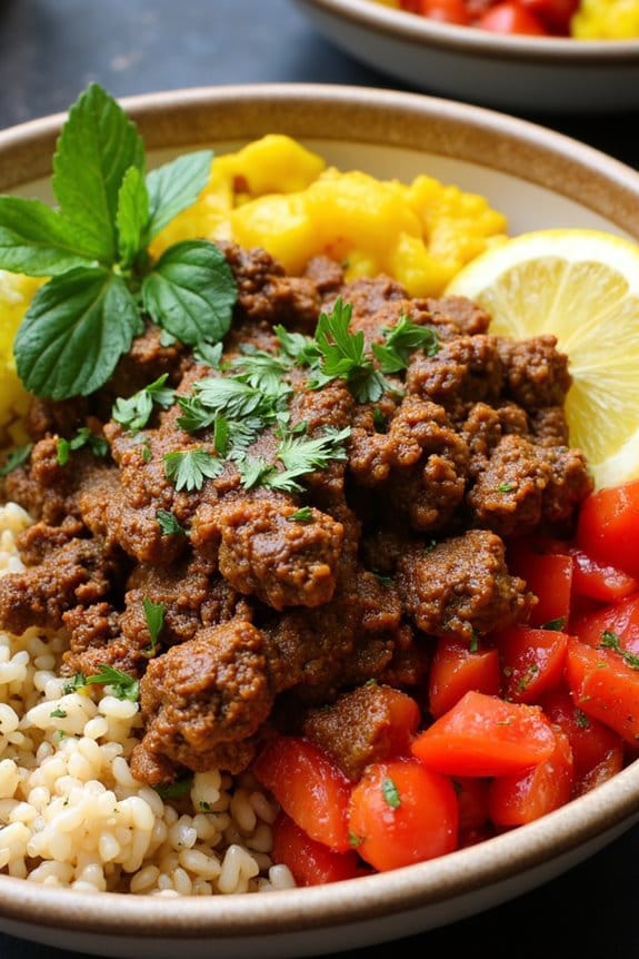 moroccan lamb couscous bowls
