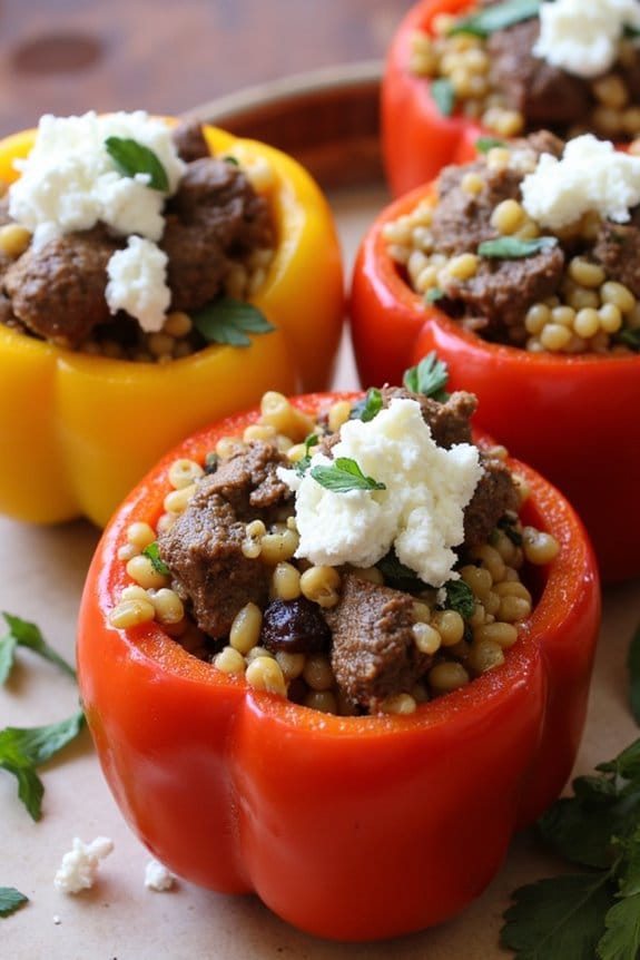 moroccan spiced stuffed peppers
