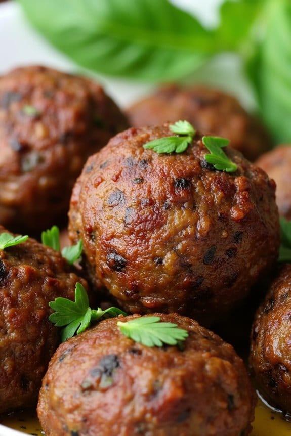 quality ground lamb meatballs