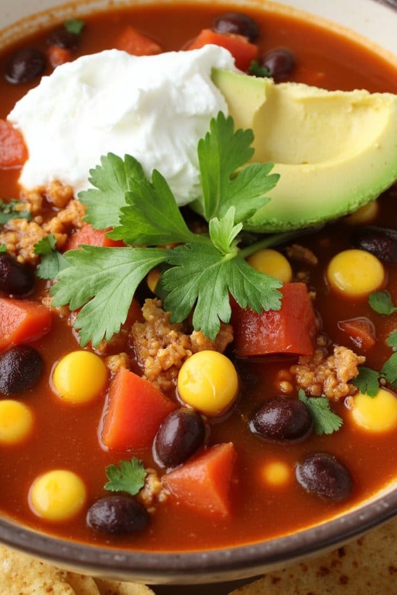 quick zesty taco soup