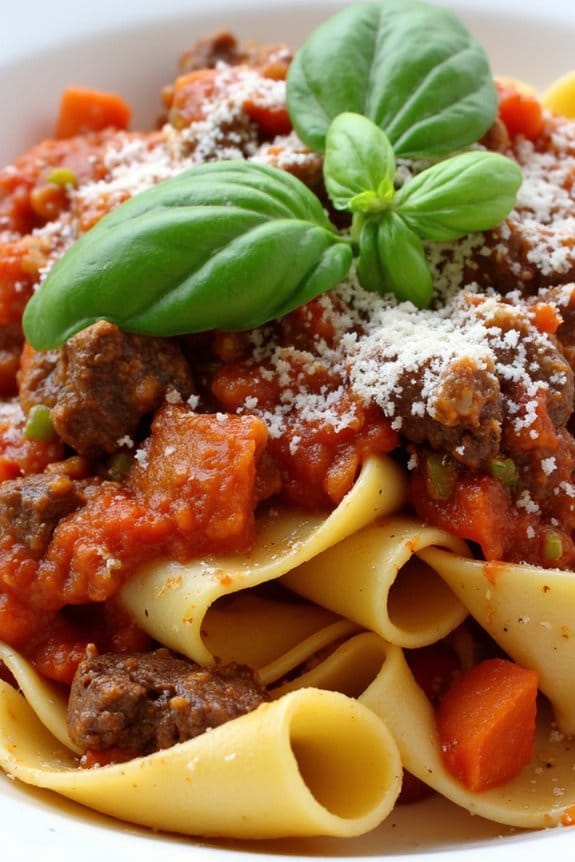 rich lamb ragu pasta