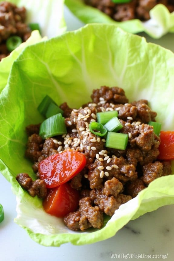 savory asian keto lettuce wraps