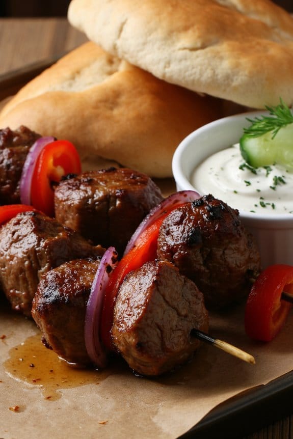 savory grilled lamb skewers