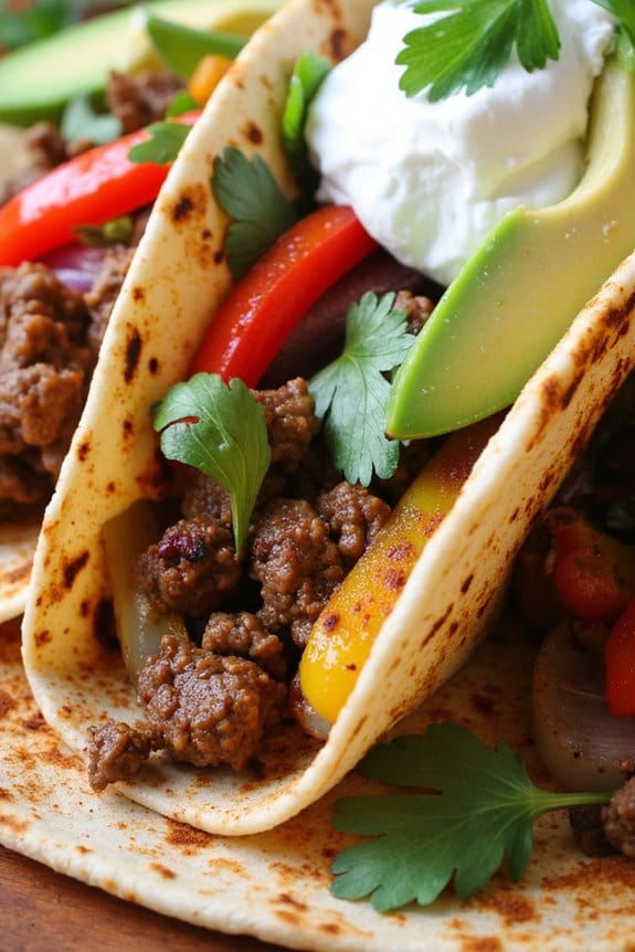 savory lamb fajitas recipe
