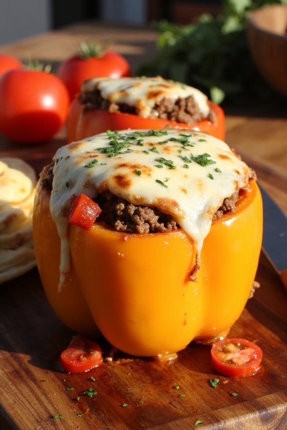 savory lamb stuffed peppers