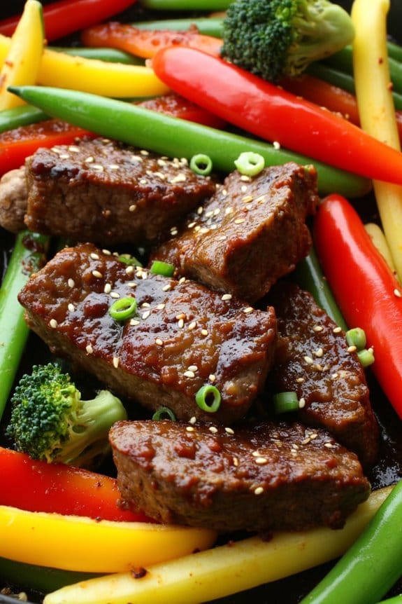 savory lamb vegetable stir fry