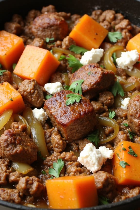 savory skillet with lamb