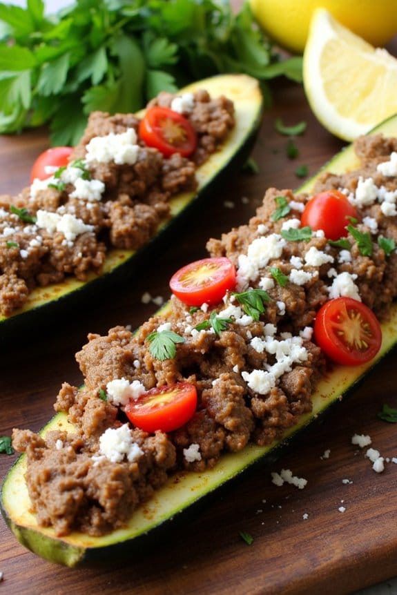 savory stuffed zucchini boats