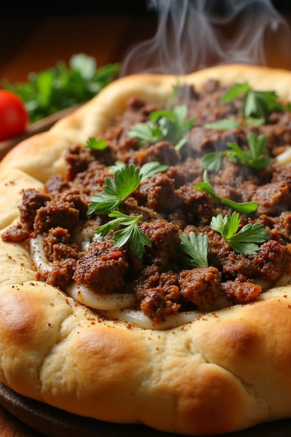 savory turkish lamb pide